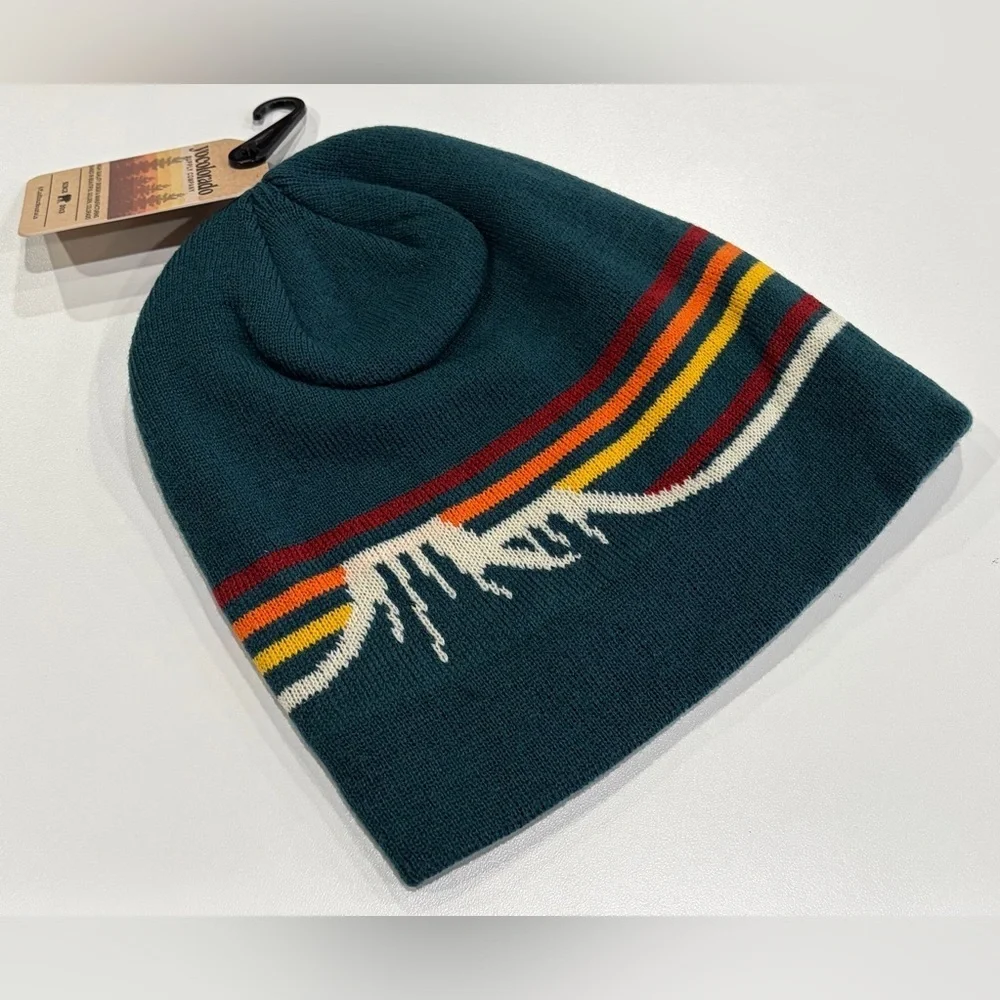 Yo Colorado Table Mesa Beanie Dark Teal NWT Hat Golden Skylly Style Warm